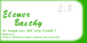 elemer basthy business card